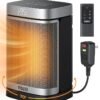 Dreo Space Heater for Bathroom and Indoor, Portable Heater, 1500W Safe and Quiet PTC Ceramic Heater, 40-95°F Digital Thermostat, 70°Oscillating, Remote, ALCI Safety Plug, 12h...