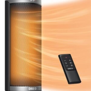 Dreo Space Heaters for Indoor Use, Electric Heater with Remote for Bedroom Large Room, 16 inch Upgraded 1500W Fast Heating with Thermostat, Overheating & Tip-Over Protection,...