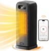 MORENTO Space Heaters for Indoor Use, Smart Space Heater, Wi-Fi & Voice Control, Portable Heater with Thermostat, 1500W Electric Heater, 12H Timer, Quiet Space Heater for Office...