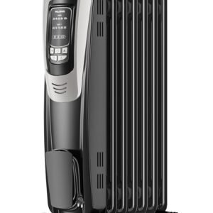 PELONIS Radiator Heater for indoor use Large Room with Remote, Thermostat & LED Display, Quiet Oil Filled Heater with 5 Temperature Settings, Overheat & Tip-Over Protection, Silver PELONIS Radiator Heater for indoor use Large Room with Remote, Thermostat & LED Display, Quiet Oil Filled Heater with 5 Temperature Settings, Overheat & Tip-Over Protection, Silver