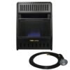 ProCom ML100TBAHR Ventless Propane Gas Blue Flame Space Heater with Thermostat Control for Living Room, Bedroom, Home Office, 10000 BTU, Heats Up to 300 Sq. Ft., Includes Wall...