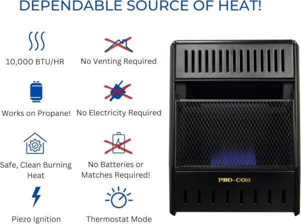 ProCom ML100TBAHR Ventless Propane Gas Heater Review