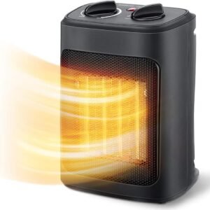 Space Heater, 1500W Electric Heaters Indoor Portable with Thermostat, PTC Fast Heating Ceramic Room Small Heater with Heating and Fan Modes for Bedroom, Office and Indoor Use Space Heater, 1500W Electric Heaters Indoor Portable with Thermostat, PTC Fast Heating Ceramic Room Small Heater with Heating and Fan Modes for Bedroom, Office and Indoor Use