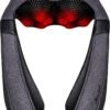 Mirakel Shiatsu Neck & Back Massager with Heat - Deep Tissue Neck, Back & Shoulder Pain Relief - Ergonomic Design Shoulder Massager, Electric Kneading Whole Body Massage Pillow...