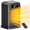 MORENTO Space Heaters for Indoor Use, 1500W Electric Heater, Desk Heater with Heating and Fan Modes in Office with Thermostat, Small Space Heaters for Bedroom and Indoor Use...