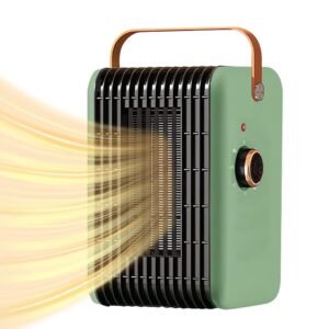 1500W Space Heater for Indoor Use PTC Portable Electric Heater Fast Heating Room Small Heater Heating and Fan Modes 110V Plug In Heater for Desk Office Bedroom Bathroom