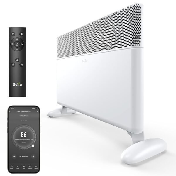 Ballu Convection Panel Space Heater,1500W Whole Room Heater for Indoor Use Large Room with Program Thermostat,Wifi App,Remote,Portable Standing Wall Mount Electric Space Heater...