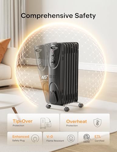 Does the PELONIS PHO15A2AGB oil-filled space heater deliver efficient warmth? Review inside!