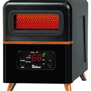 DR-978 New Upgraded Dual Heating Hybrid Portable Infrared Space Heater, 1500W with Remote