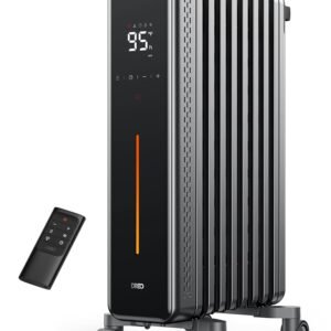 Dreo Radiator Heater, 8 Safety Protection Oil Filled Radiator Heater for Indoor Use, 1500W Electric Heaters for Large Room, 8 Fins, with Remote, 4 Modes, Digital Thermostat, 24H... Dreo Radiator Heater, 8 Safety Protection Oil Filled Radiator Heater for Indoor Use, 1500W Electric Heaters for Large Room, 8 Fins, with Remote, 4 Modes, Digital Thermostat, 24H...