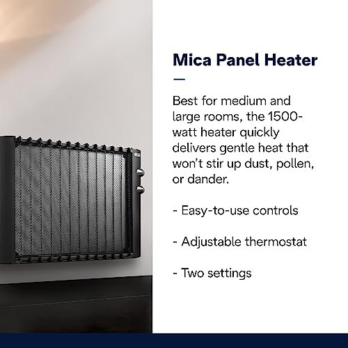 Evaluate if the DeLonghi Mica Panel Heater is the best electric space heater review.