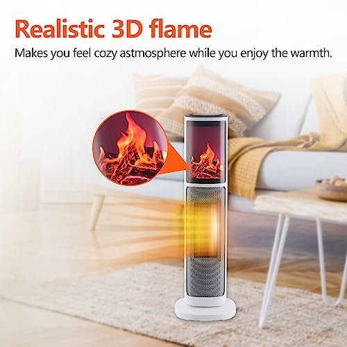 Explore TrendGear Ceramic Space Heater Review: Efficient Heating with 3D Flame and Timer Functions