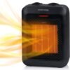 Heater 2024, Portable Electric Space Heater - 1500W/750W Ceramic Room Heater with Tip Over and Overheat Protection, 200 Square Feet Fast Heating for Indoor Desk Office Floor, Black Heater 2024, Portable Electric Space Heater - 1500W/750W Ceramic Room Heater with Tip Over and Overheat Protection, 200 Square Feet Fast Heating for Indoor Desk Office Floor, Black