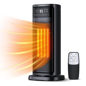 Indoor Space Heater, 1-12H Timer, Digital Display, 70°Oscillation, PTC Ceramic Electric Heating 1500W, Suitable for Office, Home.