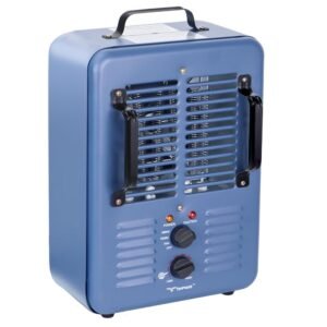 Milkhouse Space Heater, 1300W/1500W Heater with Thermostat, 3 Heat Settings, Safe and Quiet Heater, Anti-Freezing Setting for Garage Workshop Warehouse, Blue Milkhouse Space Heater, 1300W/1500W Heater with Thermostat, 3 Heat Settings, Safe and Quiet Heater, Anti-Freezing Setting for Garage Workshop Warehouse, Blue