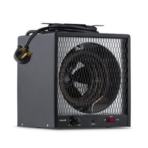 Newair 5600W Portable Electric Garage Heater - Heats Up to 600 sq. ft. with 6-Foot Cord Wrap and Carrying Handle, Space Heater Ideal for Garage, Bedroom, Dorm, and Office Newair 5600W Portable Electric Garage Heater - Heats Up to 600 sq. ft. with 6-Foot Cord Wrap and Carrying Handle, Space Heater Ideal for Garage, Bedroom, Dorm, and Office