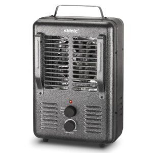 Shinic Space Heater,1500W Milkhouse Heater with Thermostat, Stay Cool Durable Metal Housing, Overheat protection, 3-Prong Plug, Tip-Over Auto Shut Off, Utility Heater for... Shinic Space Heater,1500W Milkhouse Heater with Thermostat, Stay Cool Durable Metal Housing, Overheat protection, 3-Prong Plug, Tip-Over Auto Shut Off, Utility Heater for...
