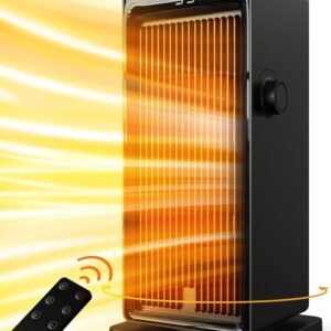 Space Heater, 1500W Space Heaters for Indoor Use Electric Heater for Bedroom, ECO Thermostat 90° Oscillating 24H Timer, Fast Heating, Remote Control, Safe for Home Office Room Space Heater, 1500W Space Heaters for Indoor Use Electric Heater for Bedroom, ECO Thermostat 90° Oscillating 24H Timer, Fast Heating, Remote Control, Safe for Home Office Room