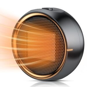 Space Heater, Portable Electric Heaters for Indoor Use, PTC Ceramic Small Heater, 2S Efficient Heating, Tip-Over & Overheat Protection, Quiet Mini Desk Heater for Bathroom Home... Space Heater, Portable Electric Heaters for Indoor Use, PTC Ceramic Small Heater, 2S Efficient Heating, Tip-Over & Overheat Protection, Quiet Mini Desk Heater for Bathroom Home...