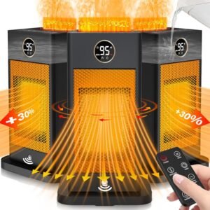 Space Heater, Space Heaters for Indoor Use with Humidifier/Sensor/ECO/3D Flame Effect/Thermostat/Timer/Oscillating, PTC Fast Electric Heaters, Quiet Portable Room Heaters for... Space Heater, Space Heaters for Indoor Use with Humidifier/Sensor/ECO/3D Flame Effect/Thermostat/Timer/Oscillating, PTC Fast Electric Heaters, Quiet Portable Room Heaters for...