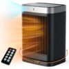 Space Heaters with Motion Sensor, 1500W Ceramic Heating with Remote, Portable Electric Heaters for Indoor Use with Thermostat, 70° Oscillating, Digital Thermostat, for Bedroom...