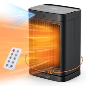 Space Heaters with Motion Sensor,Portable heaters for Indoor Use,Electric Small Heaters for Large Room Bedroom Office Garage Desk,1500W Ceramic Heating with...