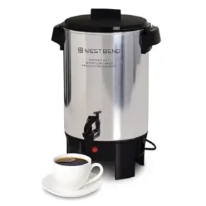 West Bend Coffee Urn 58030 review 30-cup polished aluminum brewing and features