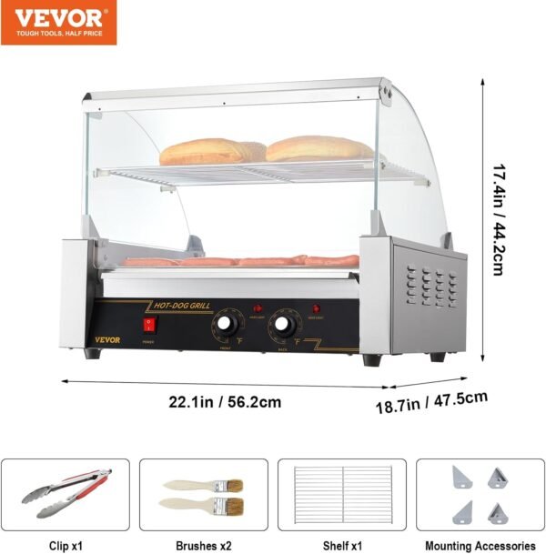 61TVjgShdAL._AC_SL1500_ VEVOR Hot Dog Roller review 11 rollers grill machine for perfect cooking