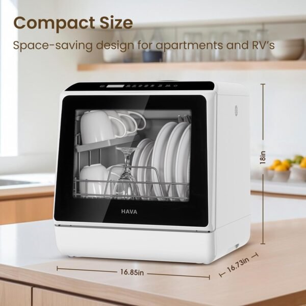 HAVA Countertop Dishwasher TDQR review portable compact appliance with built-in water tank