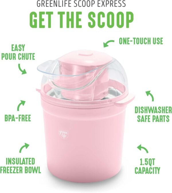 GreenLife Ice Cream Maker review 1.5QT for frozen yogurt and sorbet lovers