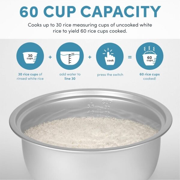 AROMA Commercial Rice Cooker ARC-1430E Review 60-Cup Capacity for Busy Kitchens