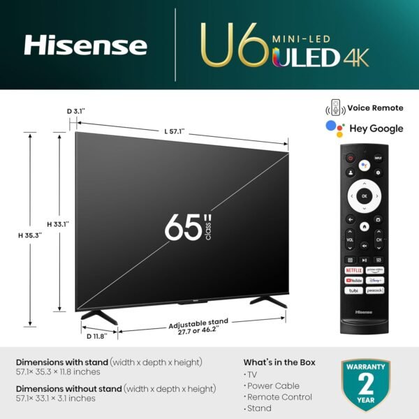 71UsoiIrr1L._AC_SL1500_ Hisense U6 Series 65-Inch QLED TV review Full Array Dimming and Dolby Vision