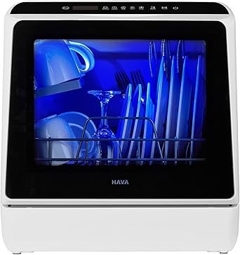 HAVA Countertop Dishwasher TDQR review portable compact appliance with built-in water tank