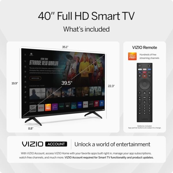 VIZIO VFD40M-08 40-inch Smart TV review Full HD performance and features explored